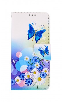 Knížkové pouzdro na Samsung A53 5G Bílé s motýlkem