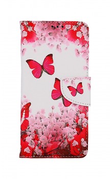 Knížkové pouzdro na Samsung A13 Růžoví motýlci