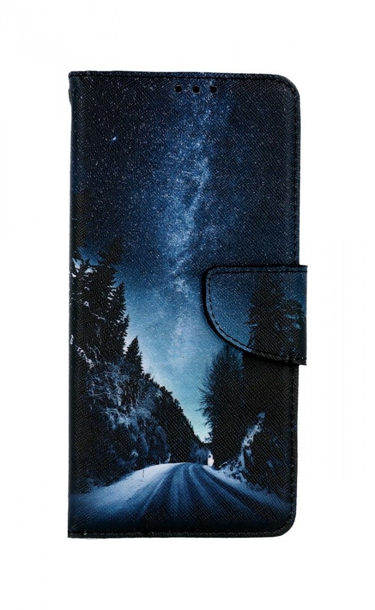 Knížkové pouzdro na Samsung A13 Zimní cesta