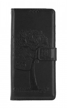 Knížkové pouzdro na Samsung A14 5G Černý strom sovičky
