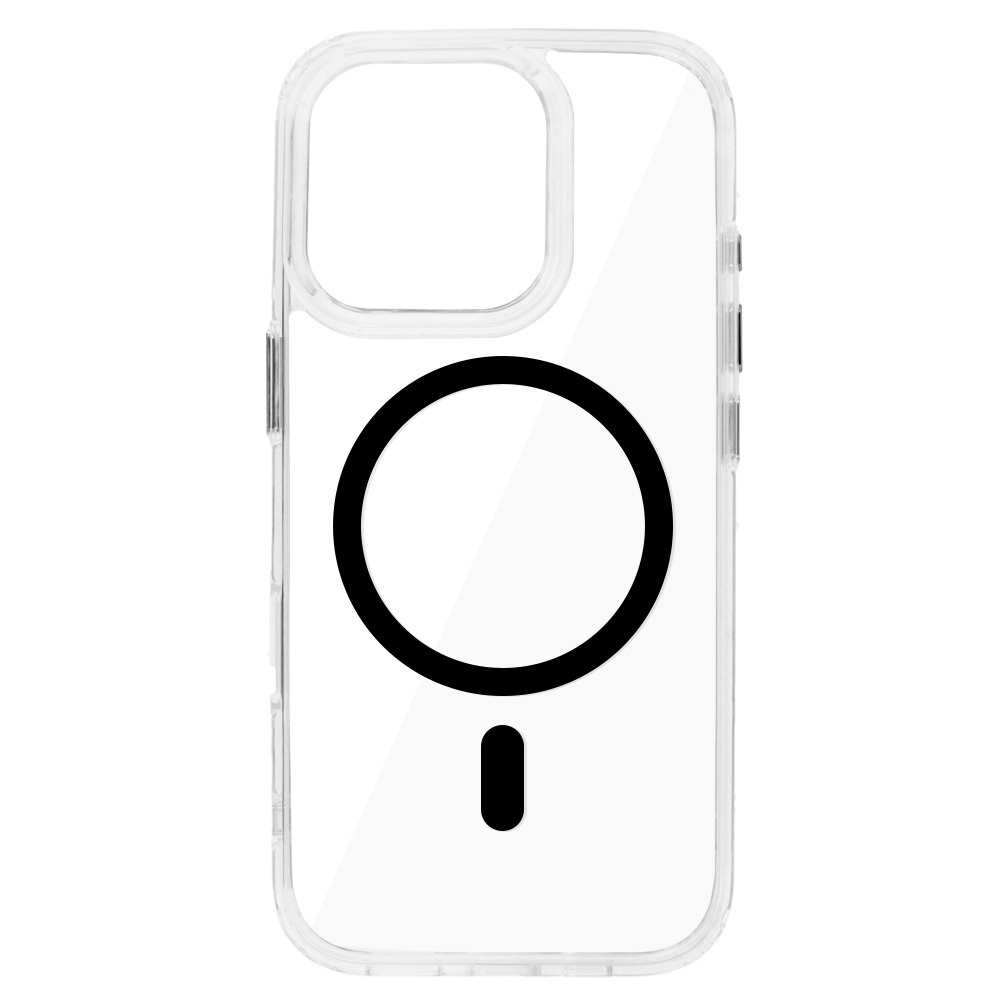 Zadní kryt Glossy Magsafe Clear do iPhone 16 Pro black