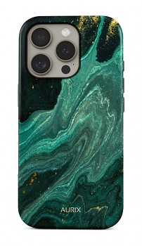 Luxusní kryt AURIX MagSafe na iPhone 16 Pro Green Lagoon