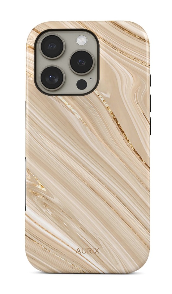 Luxusní kryt AURIX MagSafe na iPhone 16 Pro Max Golden Sands