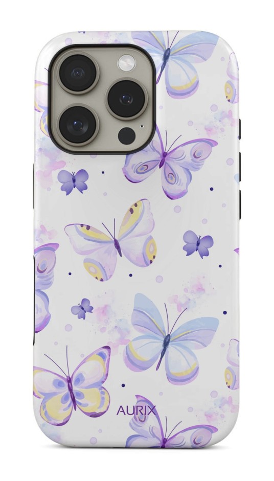 Luxusní kryt AURIX MagSafe na iPhone 16 Pro Max Butterflies