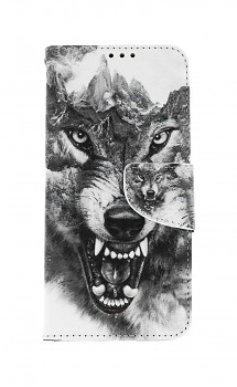 Knížkové pouzdro na Vivo V23 5G Černobílý vlk