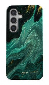 Luxusní kryt AURIX na Samsung S24 Green Lagoon