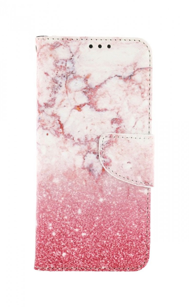 Levně Pouzdro TopQ Xiaomi Redmi Note 11 knížkové Růžový mramor 73636 (obal neboli kryt na mobil Xiaomi Redmi Note 11)
