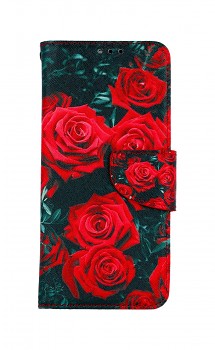 Knížkové pouzdro na Xiaomi Redmi Note 11 Červené růžičky