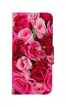 Knížkové pouzdro na Xiaomi Redmi Note 11 Růžové růžičky