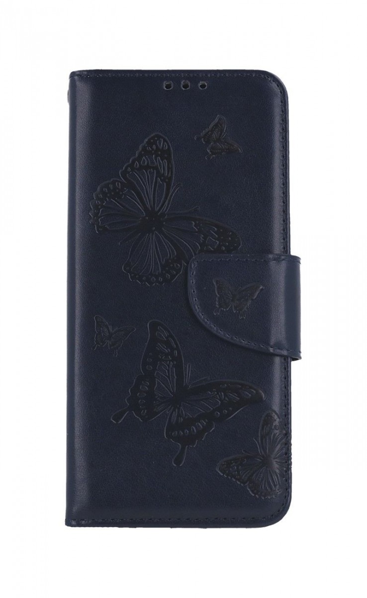 Levně Pouzdro TopQ Xiaomi Redmi Note 11 knížkové Butterfly modré tmavé 73691 (kryt neboli obal Xiaomi Redmi Note 11)