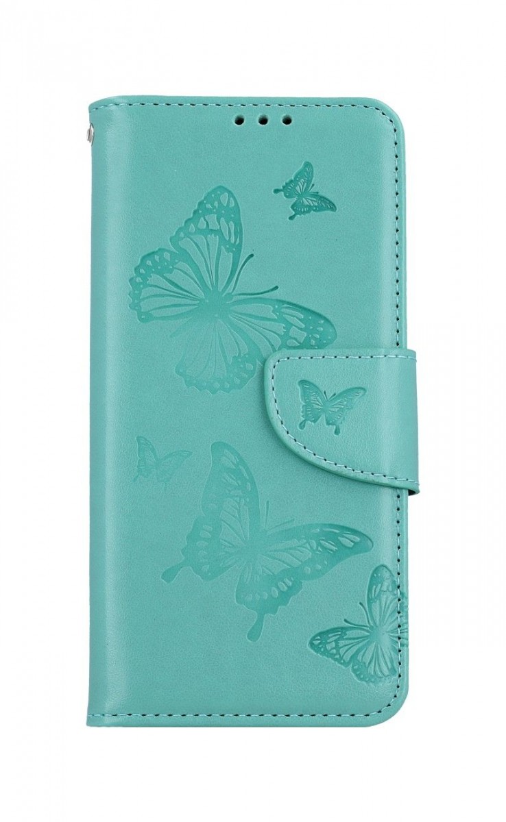 Levně Pouzdro TopQ Xiaomi Redmi Note 11 knížkové Butterfly zelené 73694 (kryt neboli obal Xiaomi Redmi Note 11)