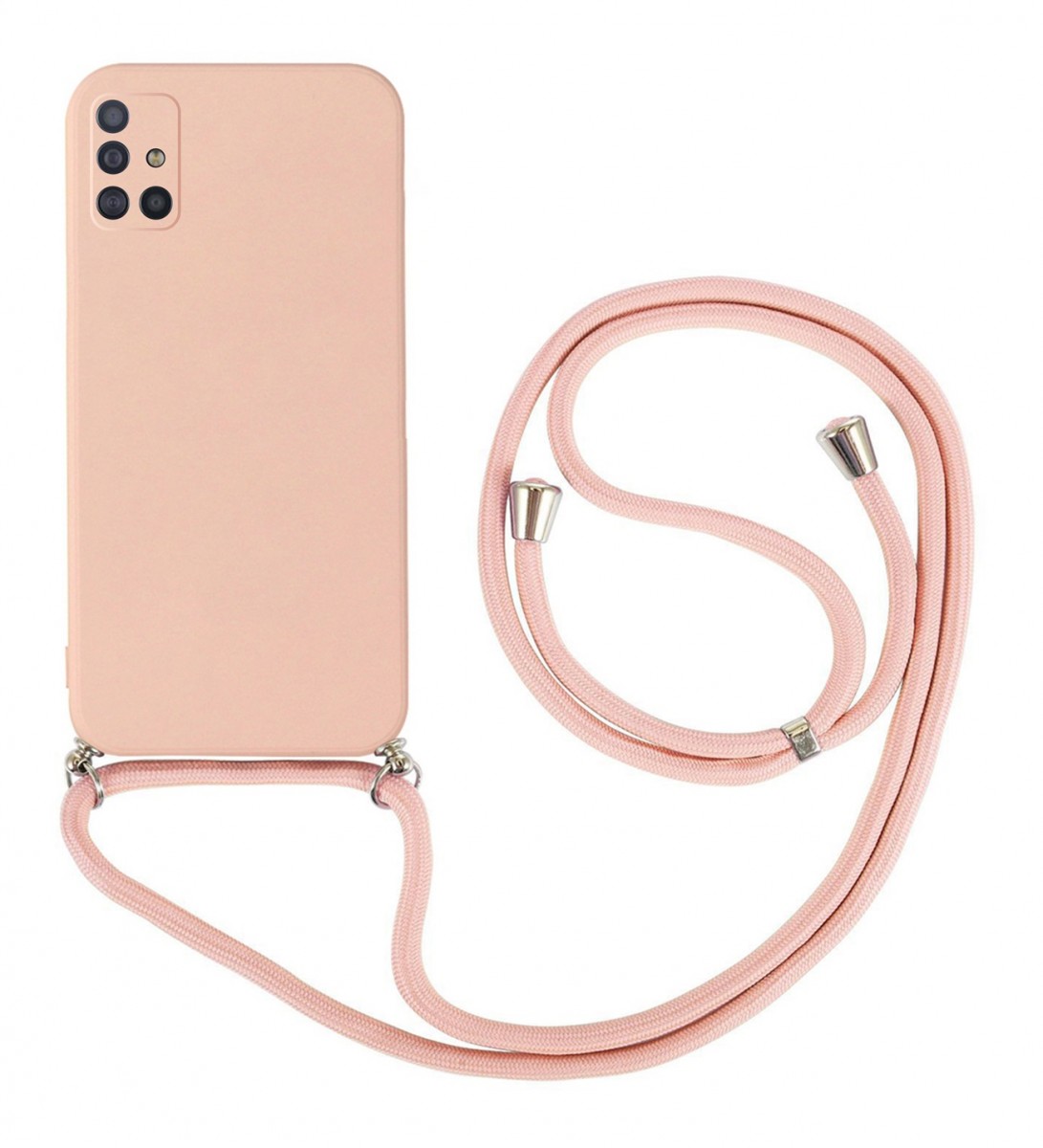 Zadní kryt na Samsung A51 růžový se šňůrkou