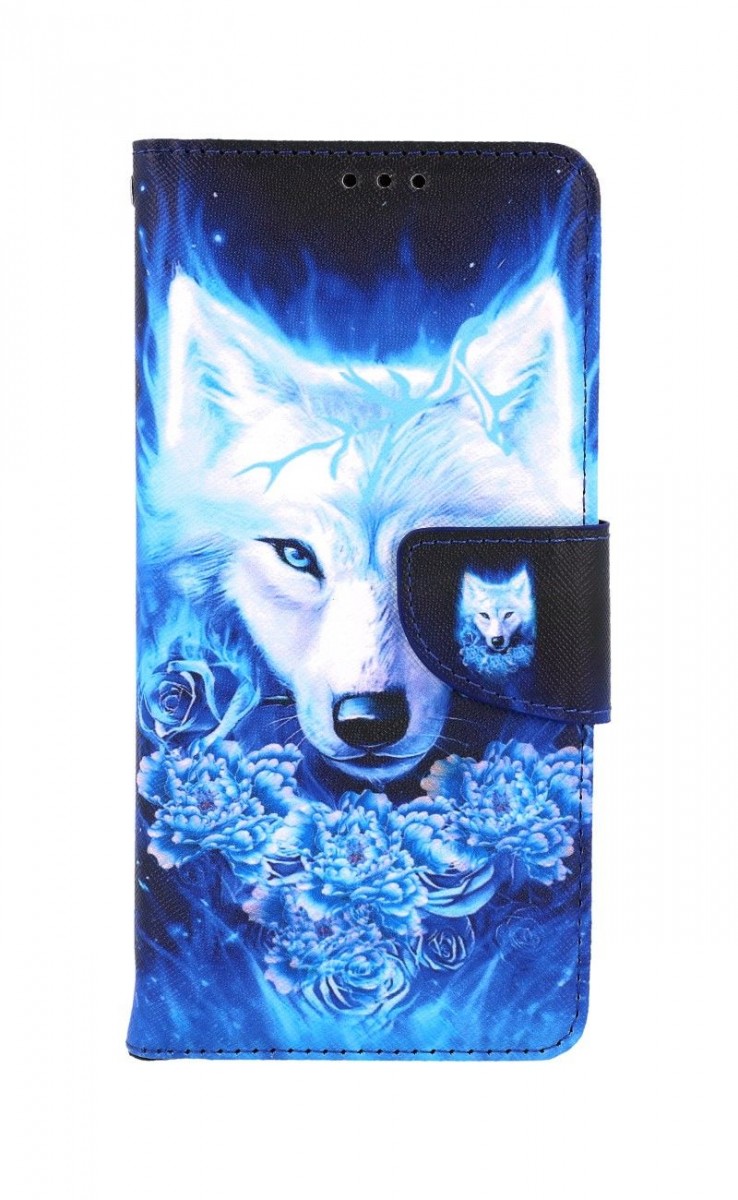 Knížkové pouzdro na Xiaomi Redmi Note 11 Pro Tyrkysový vlk