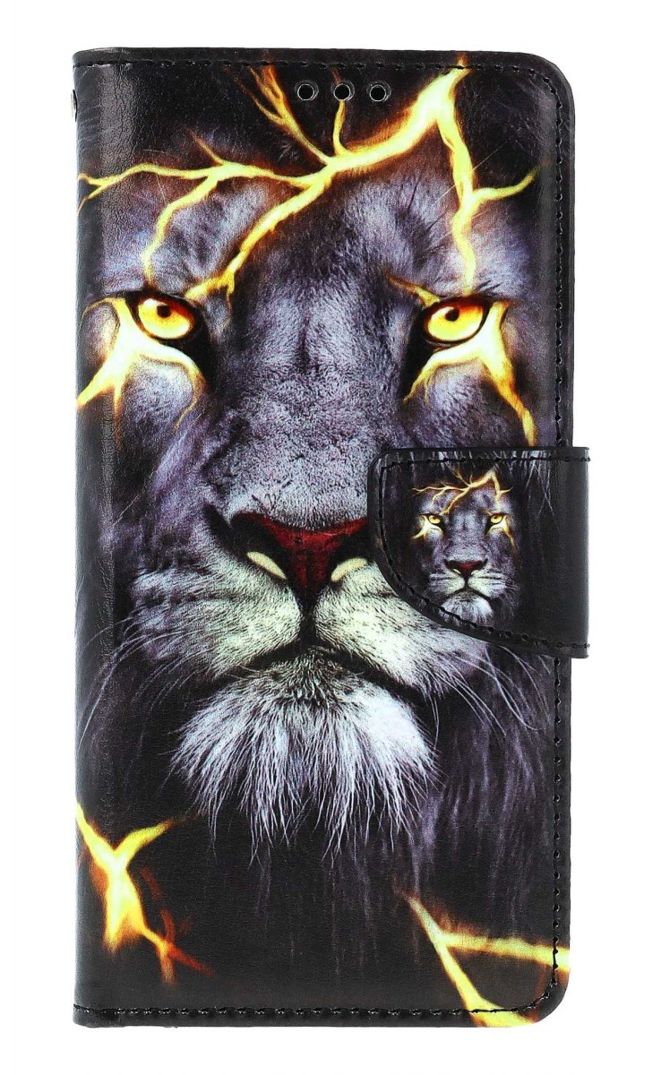 Levně Pouzdro TopQ Xiaomi Redmi Note 11 Pro knížkové Magický lev 73717 (obal neboli kryt na mobil Xiaomi Redmi Note 11 Pro)