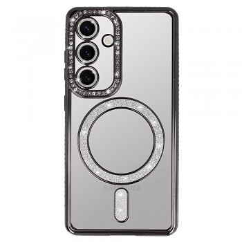 Zadní kryt Bling Magsafe pro Samsung Galaxy S25 FE black