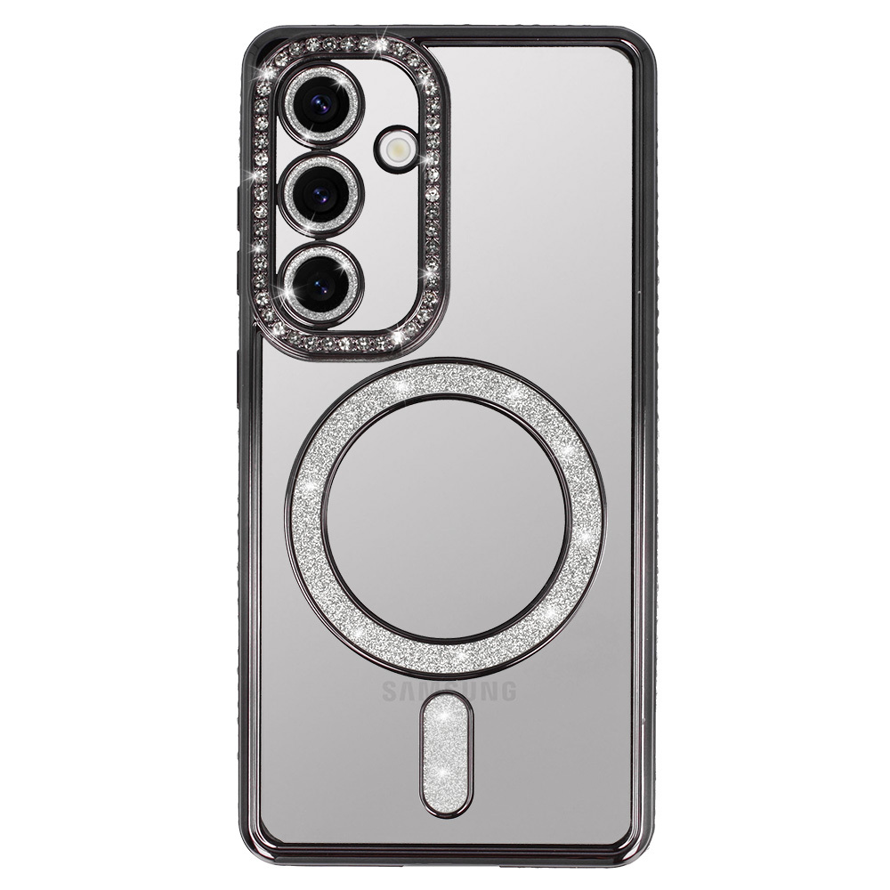 Zadní kryt Bling Magsafe pro Samsung Galaxy S25 FE black