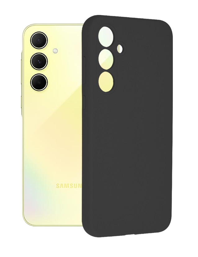 Levně Kryt TopQ Essential Samsung A35 černý 123737 (pouzdro neboli obal na mobil Samsung A35)
