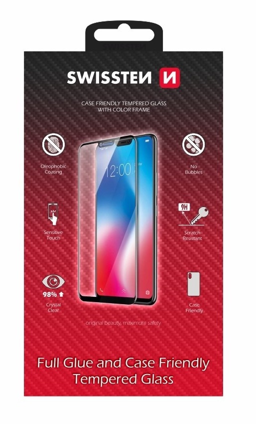Tvrzené sklo Swissten na Xiaomi Mi 9T Pro FullGlue černé