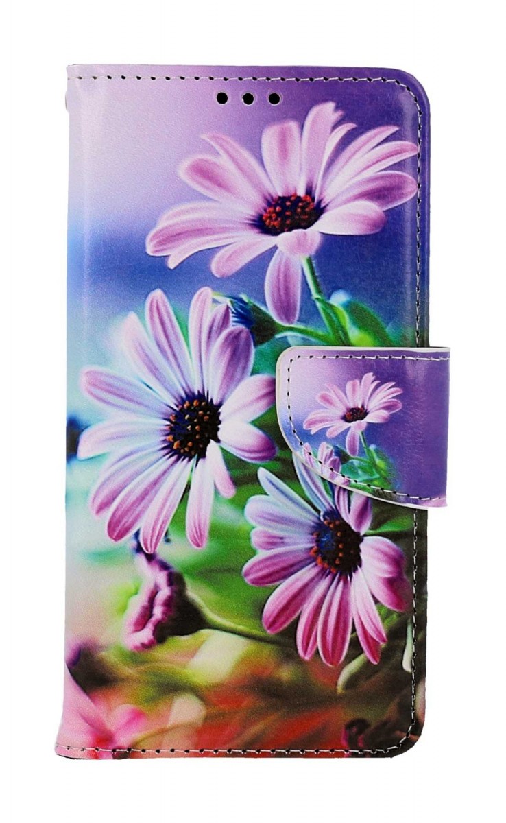 Knížkové pouzdro na iPhone 11 Fialové květy