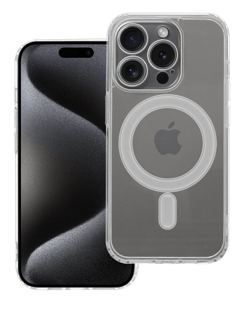 Levně Kryt TopQ iPhone 15 Pro s MagSafe pevný průhledný 113806 (pouzdro neboli obal na mobil iPhone 15 Pro)