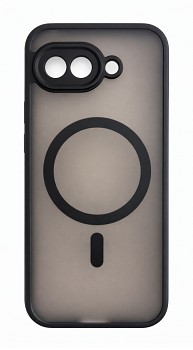 Zadní kryt HaloFrost MagSafe na Google Pixel 9a průhledný černý