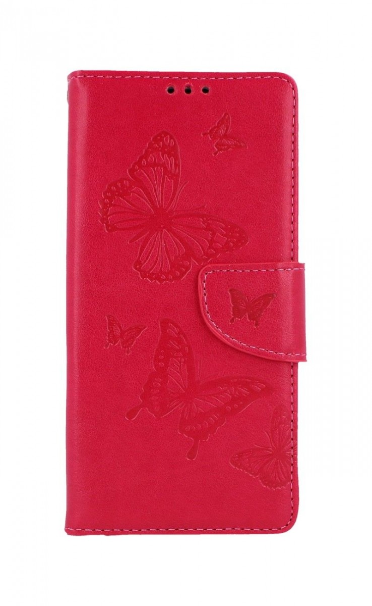 Knížkové pouzdro na Xiaomi Redmi Note 9 Pro Butterfly růžové
