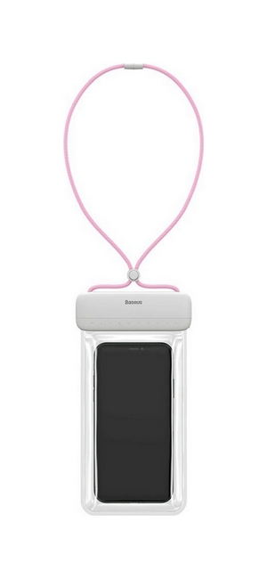Vodotěsné pouzdro na mobil Baseus Let's Slip bílo-růžové 73901