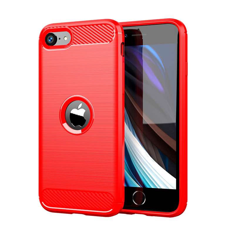Zadní silikonový kryt na iPhone SE 2022 červený