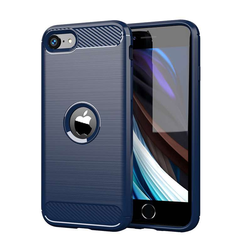 Zadní silikonový kryt na iPhone SE 2022 modrý