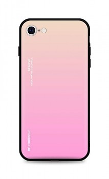 Zadní pevný kryt LUXURY na iPhone SE 2022 duhový meruňkový