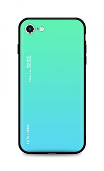 Zadní pevný kryt LUXURY na iPhone SE 2022 duhový zelený