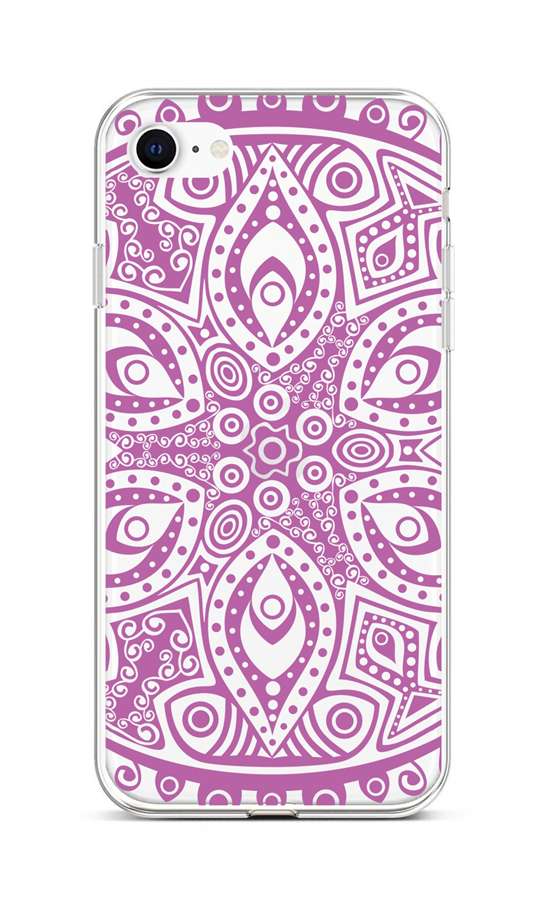 Levně Kryt TopQ iPhone SE 2022 silikon Violet Mandala 73954 (pouzdro neboli obal na mobil iPhone SE 2022)