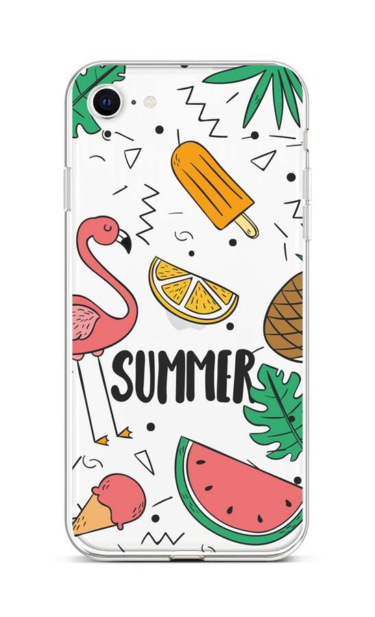 Levně Kryt TopQ iPhone SE 2022 silikon Summer 73968 (pouzdro neboli obal na mobil iPhone SE 2022)