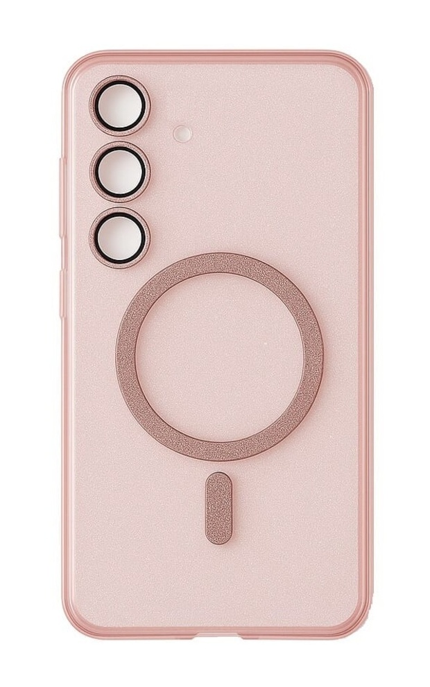 Kryt Glitter MagSafe pro Samsung Galaxy S26 Plus růžovo-průhledný