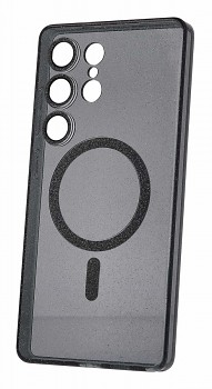 Kryt Glitter MagSafe pro Samsung Galaxy S26 Ultra černo-průhledný