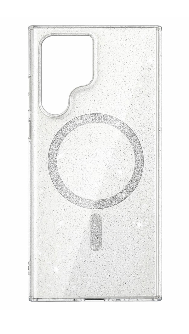 Levně Kryt Glitter MagSafe pro Samsung Galaxy S26 Ultra transparentní