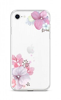 Zadní silikonový kryt na iPhone SE 2022 Violet Blossom