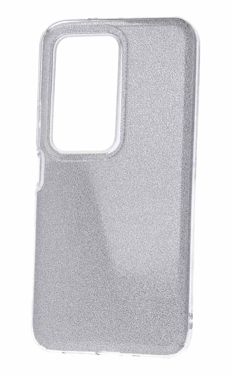 Zadní pevný kryt na Xiaomi Redmi 15 glitter stříbrný