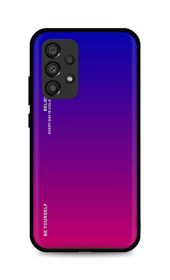 Zadní pevný kryt LUXURY na Samsung A33 5G duhový fialový