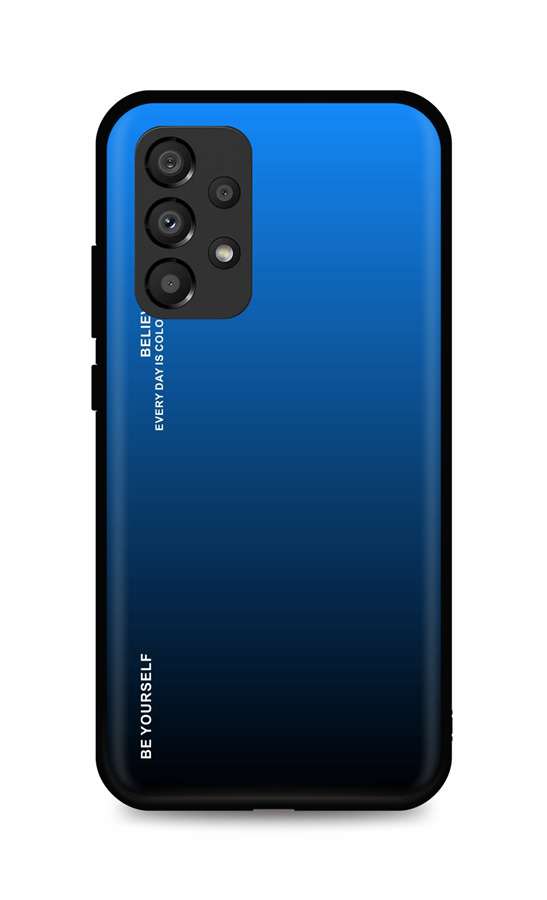 Zadní pevný kryt LUXURY na Samsung A33 5G duhový modrý