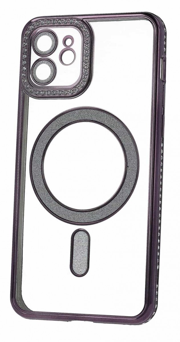 Zadní kryt Bling Magsafe pro iPhone 12 fialový