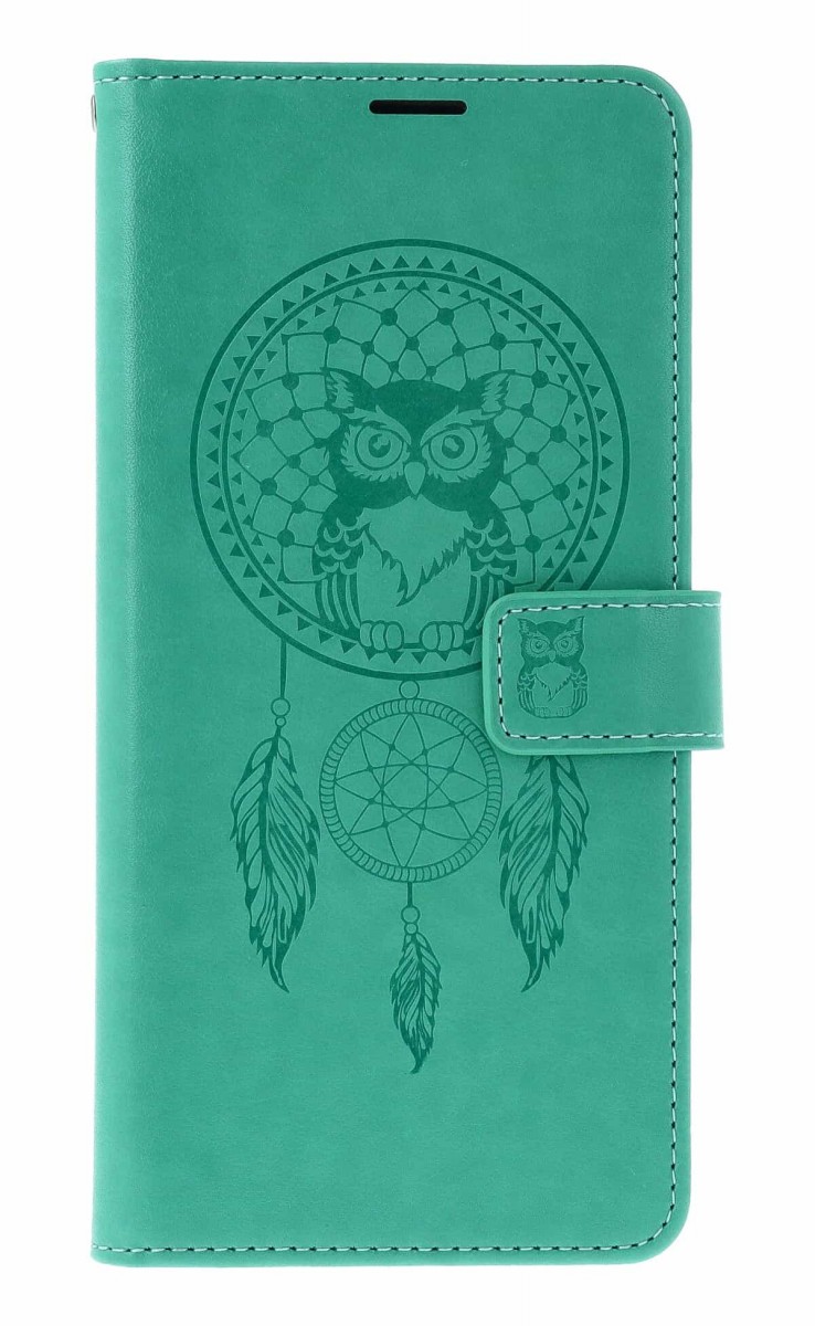 Knížkové pouzdro Mezzo na Xiaomi Redmi 15 Lapač se sovičkou zelené
