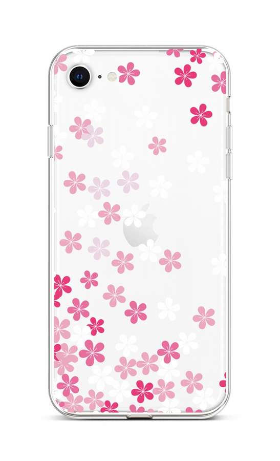 Kryt TopQ iPhone SE 2022 silikon Pink Blossom 74011 (pouzdro neboli obal na mobil iPhone SE 2022)
