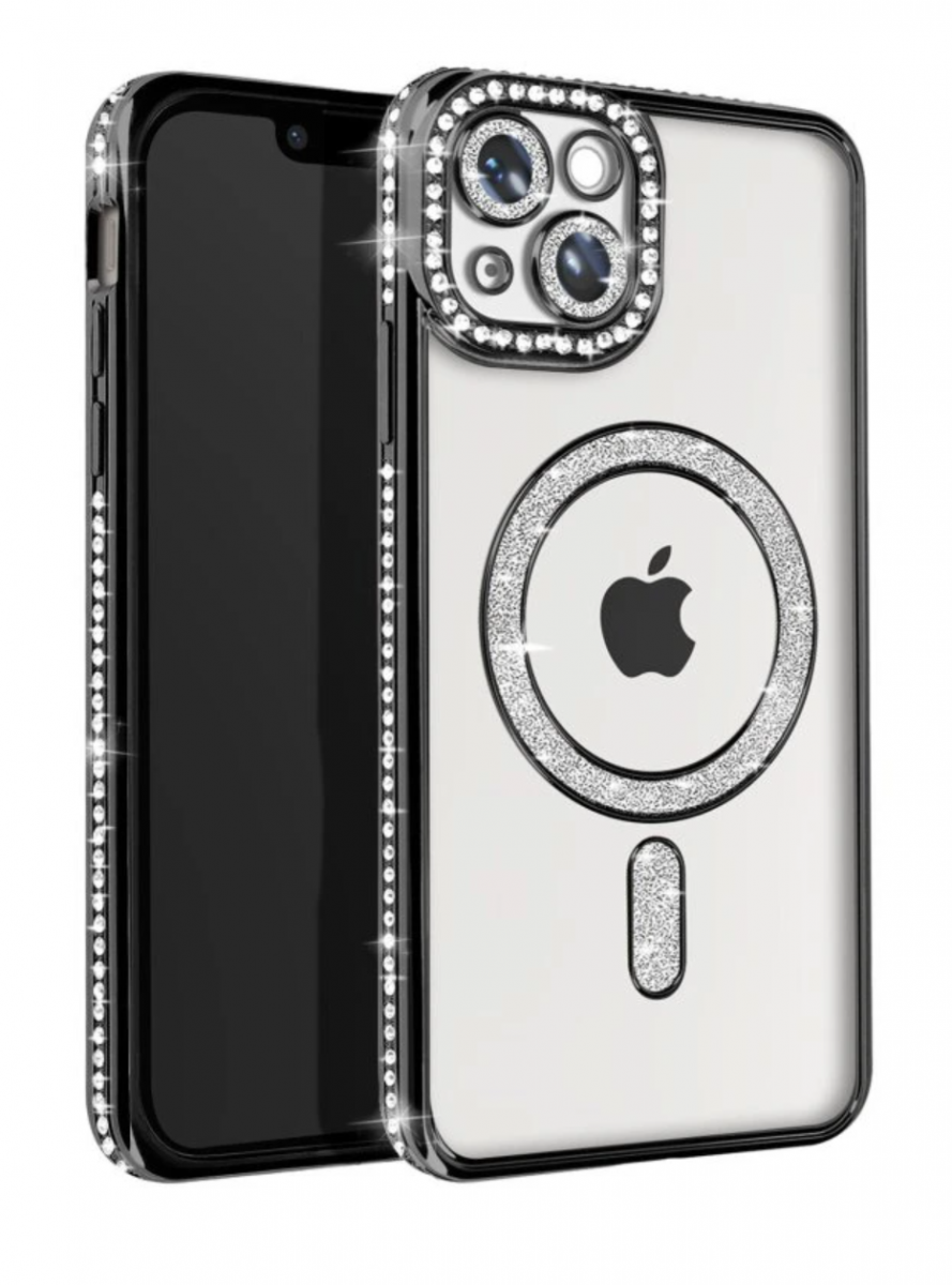 Zadní kryt Bling Magsafe pro iPhone 14 černý
