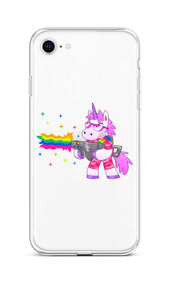 Levně Kryt TopQ iPhone SE 2022 silikon Rainbow Gun 74027 (pouzdro neboli obal na mobil iPhone SE 2022)