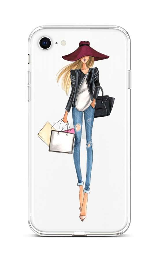 Levně Kryt TopQ iPhone SE 2022 silikon Lady 2 74035 (pouzdro neboli obal na mobil iPhone SE 2022)