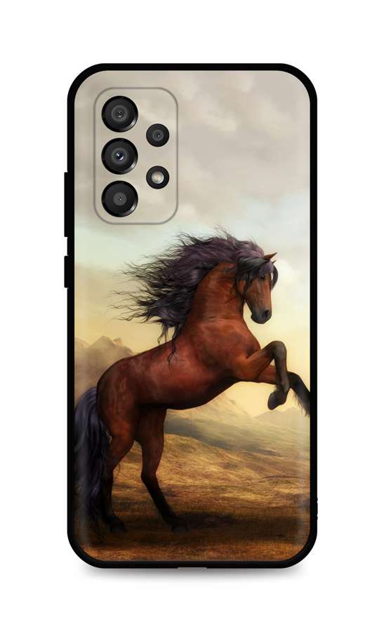 Zadní silikonový kryt DARK na Samsung A33 5G Brown Horse