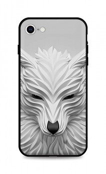 Zadní pevný kryt LUXURY na iPhone SE 2022 Bílý vlk