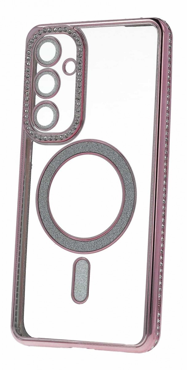 Zadní kryt Bling Magsafe pro Samsung Galaxy A35 5G růžový