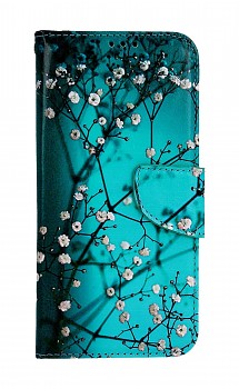 Knížkové pouzdro na Samsung A34 Modré s květy